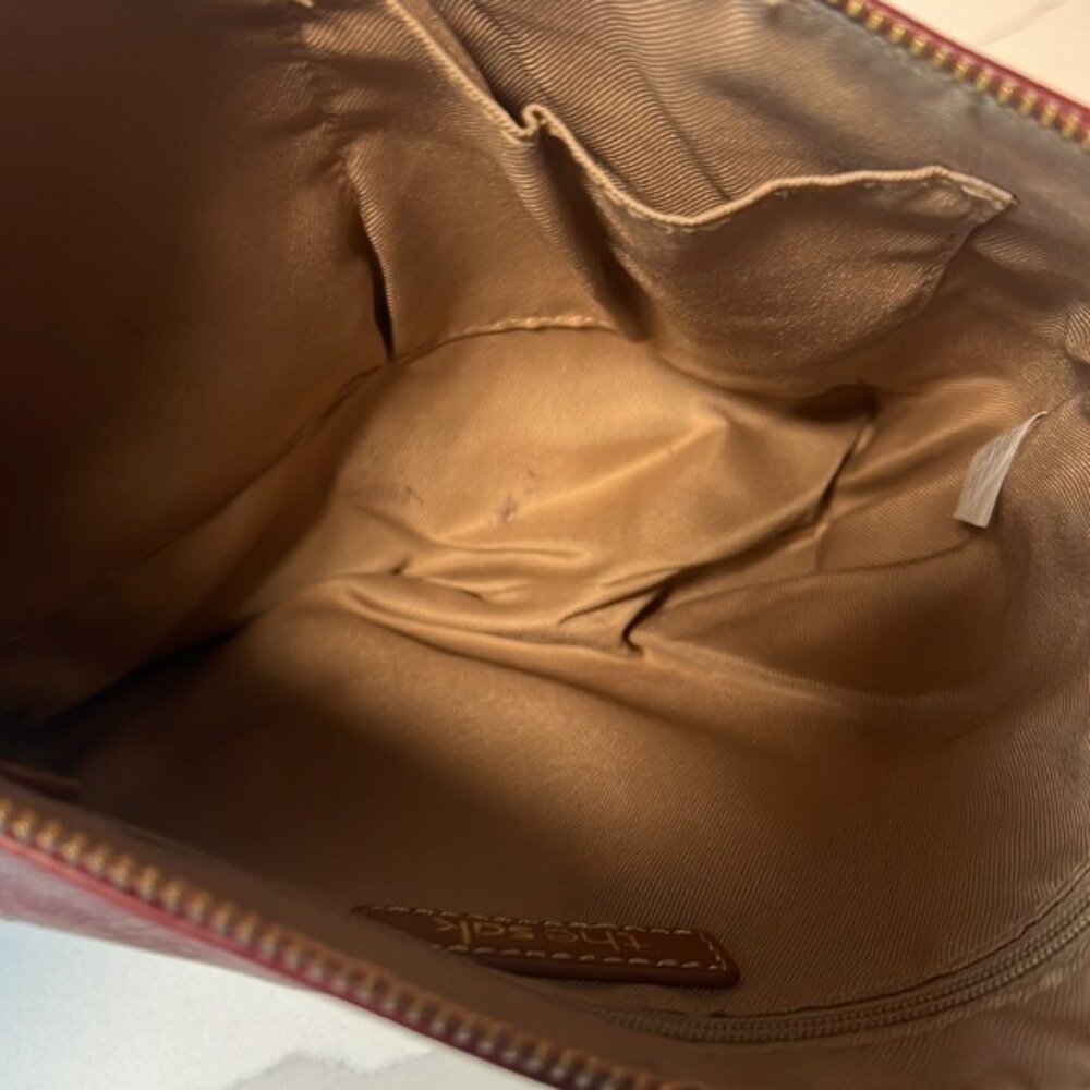 The Sak Oleta Womens Maroon Embossed‎ Leather Crossbody Bag - Picture 4 of 6